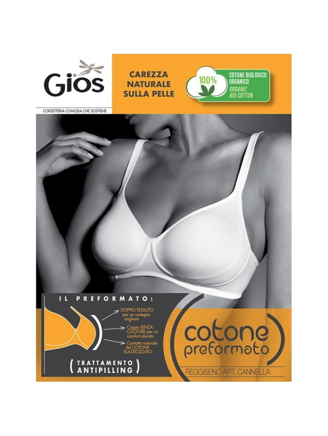 SUJETADOR MUJER SIN ARO 100% ALGODON GIOS