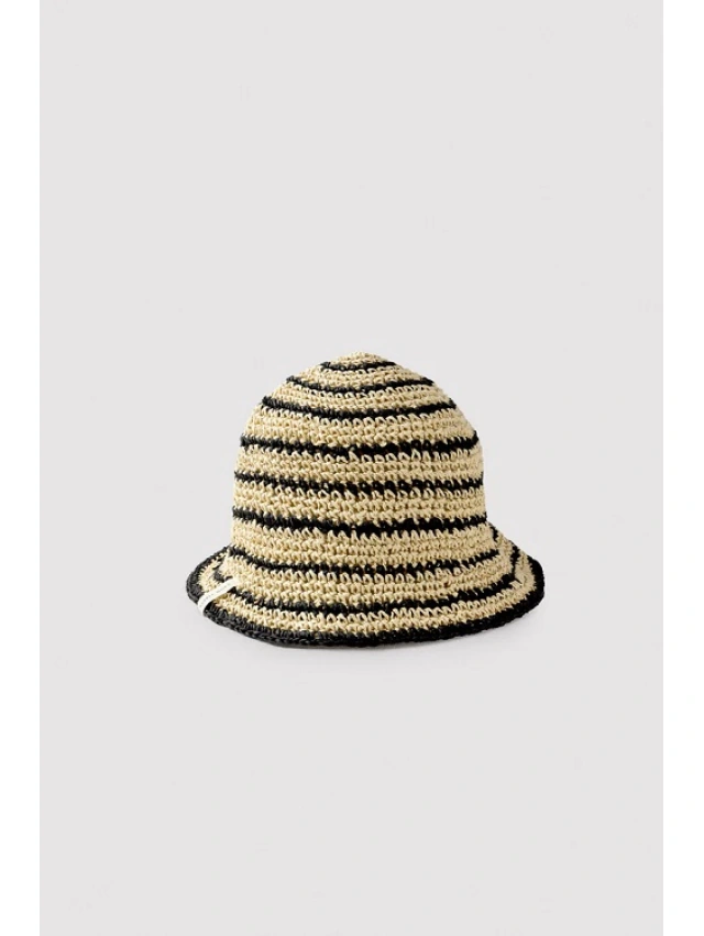 GORRO RAFIA DE RAYAS Y.MORA